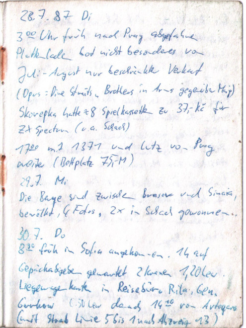 Tagebuchseite