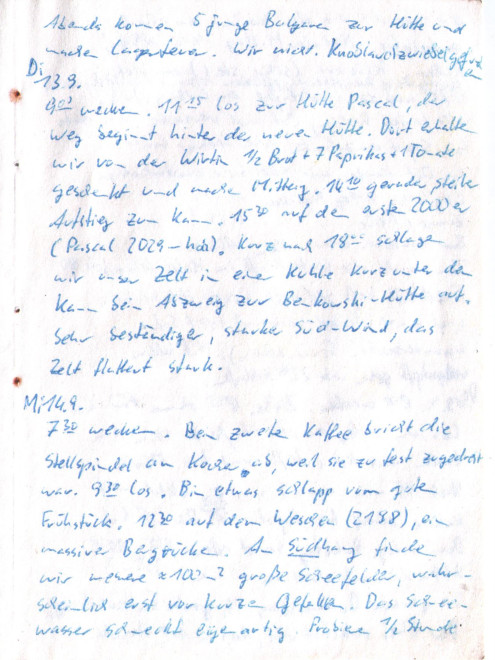 Tagebuchseite