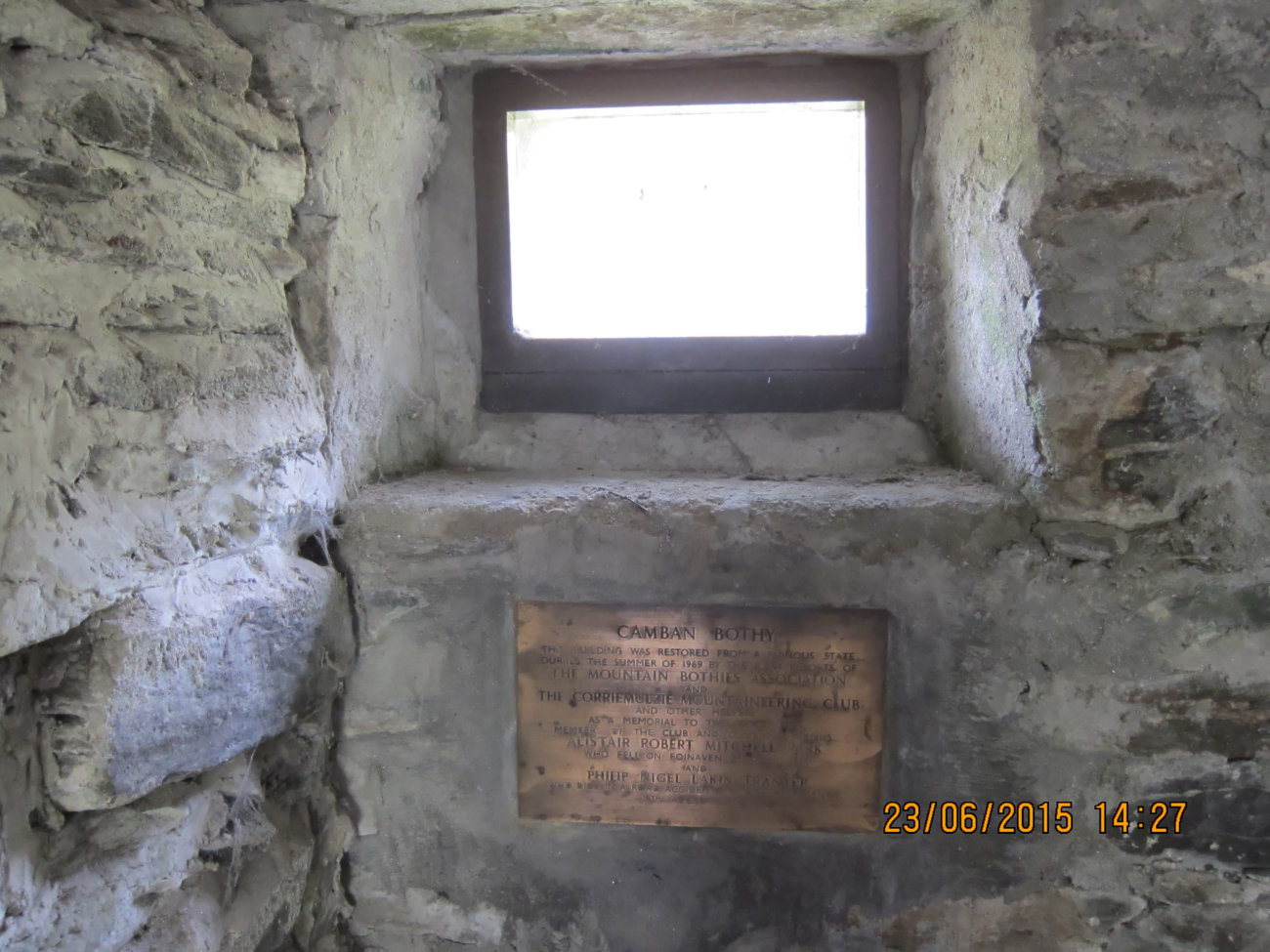 Camban Bothy Tafel