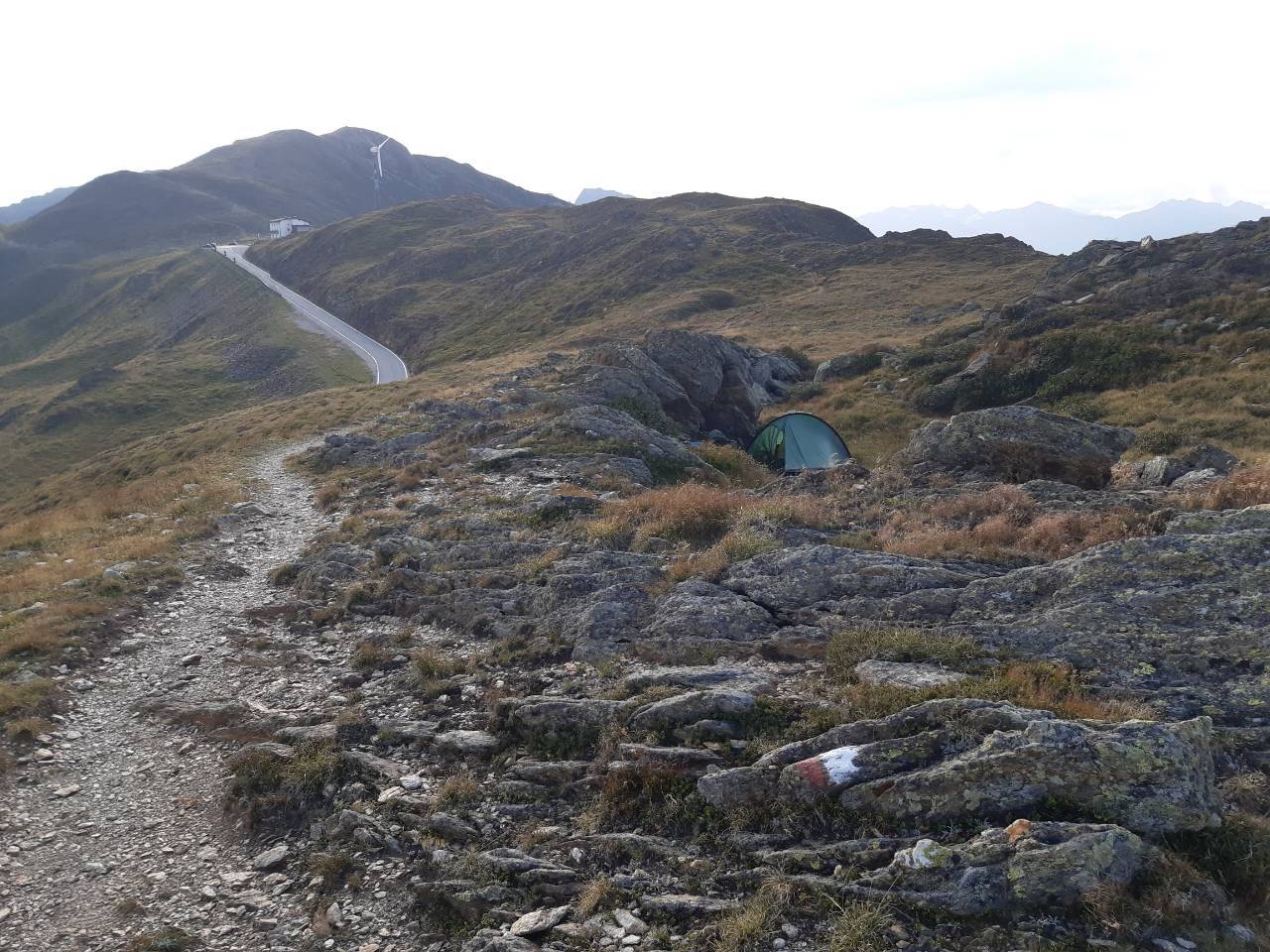 Zelt am Penser Joch